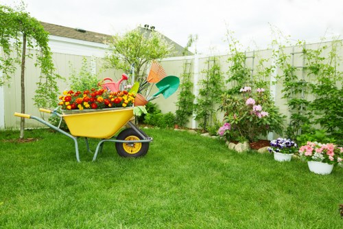 Bethnal Green garden planting with flowers and shrubs in an urban setting